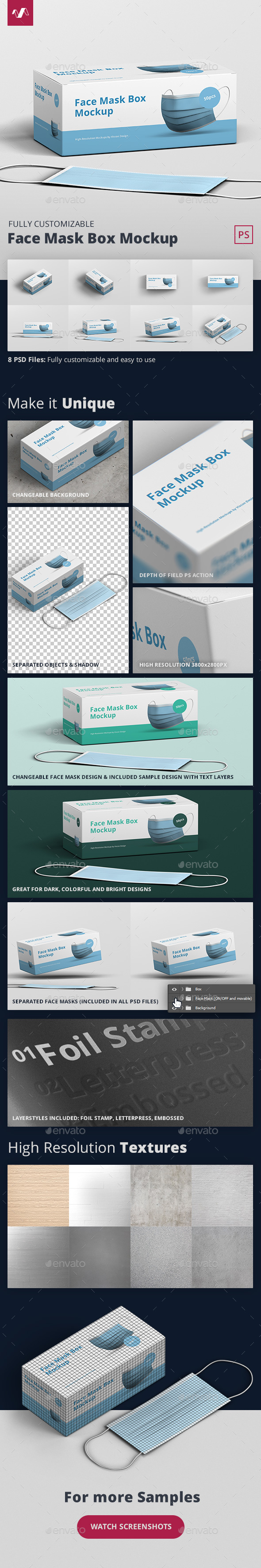 Download Face Mask Box Mockup By Visconbiz Graphicriver