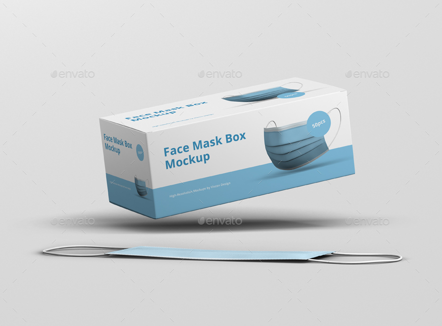 Download Face Mask Box Mockup by visconbiz | GraphicRiver