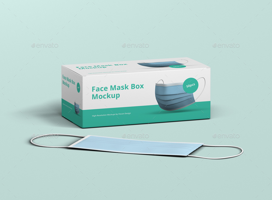 Download Face Mask Box Mockup by visconbiz | GraphicRiver