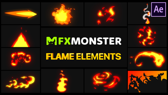 Flame Elements - VideoHive 28890319