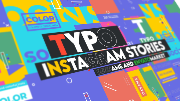 Typographic Instagram Stories - VideoHive 28897023