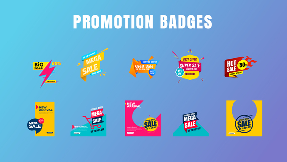 Badges Sale Promo V20 Titles template preview