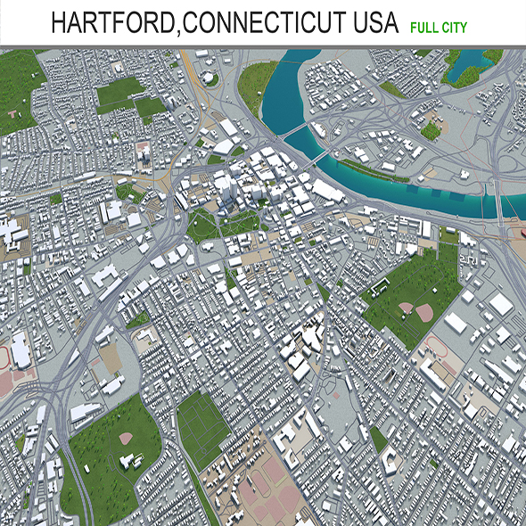 HartfordConnecticut city USA - 3Docean 28902040