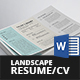 Landscape Resume/CV