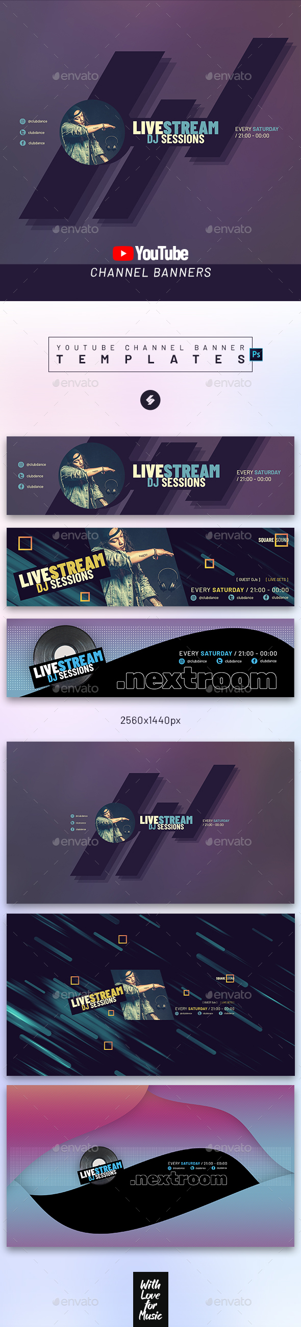 Electronic Music Channel – Youtube Banner Templates 02