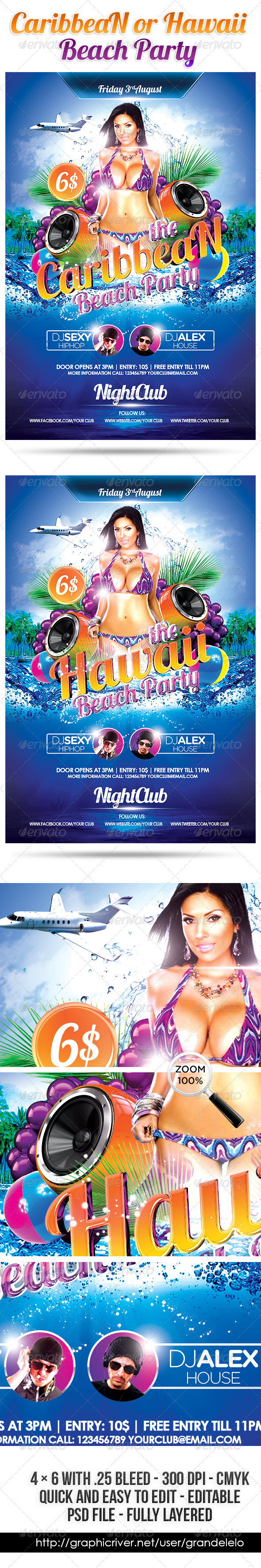 The Caribbean Beach Party - Clubs & Parties Events