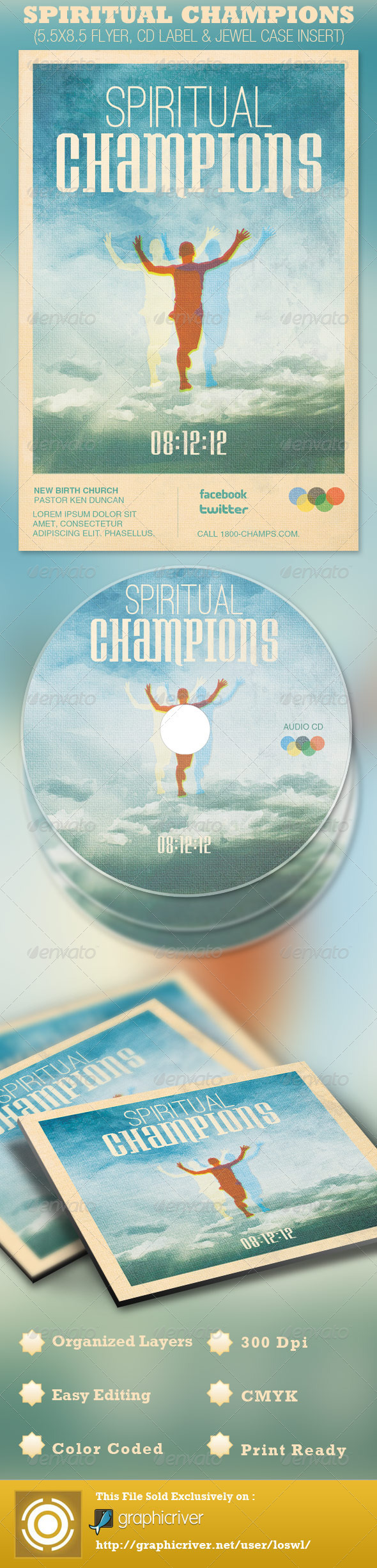 Spiritual Champions Church Flyer Template - Church Flyers