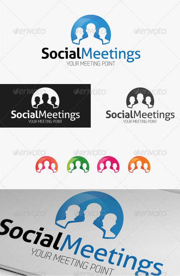 Social Meetings Logo - Humans Logo Templates