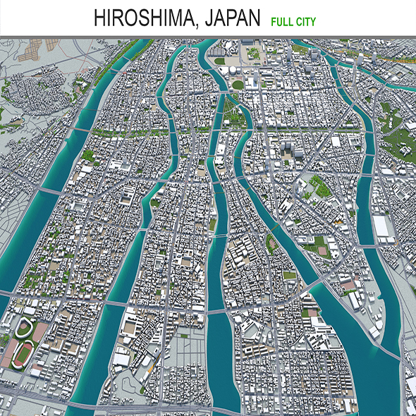 Hiroshima city Japan - 3Docean 28926287