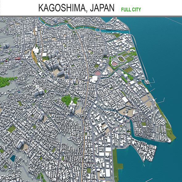 Kagoshima city Japan - 3Docean 28927223