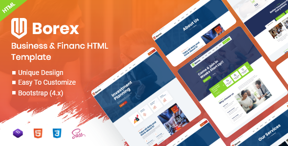 Exceptional Borex - HTML5 Template for Multipurpose Business
