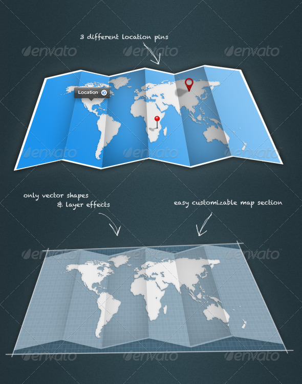 Fold-Up Map - Objects Illustrations