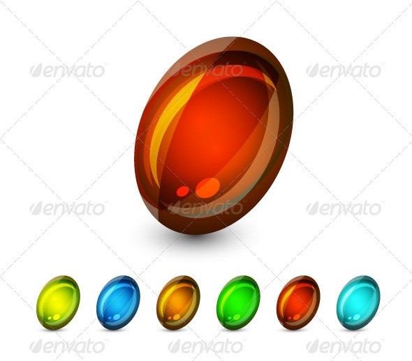 Color Glass Stones - Decorative Symbols Decorative
