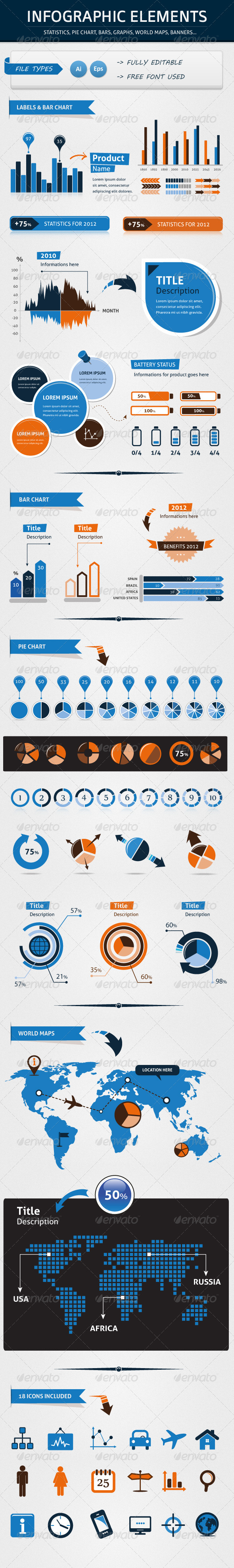 INFOGRAPHIC ELEMENTS PACK FOR YOUR BUSINESS - Infographics