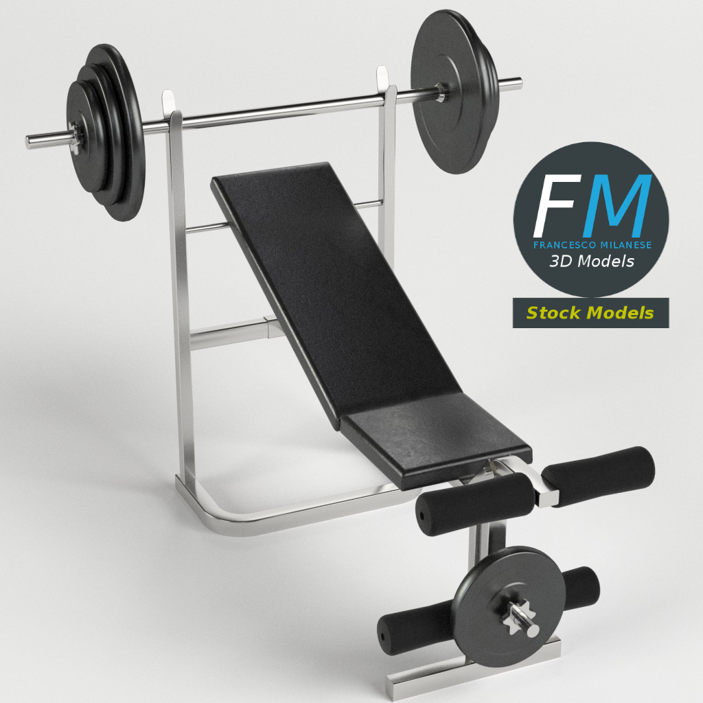 Gym Equipment Bench Weight By Francescomilanese85 3docean