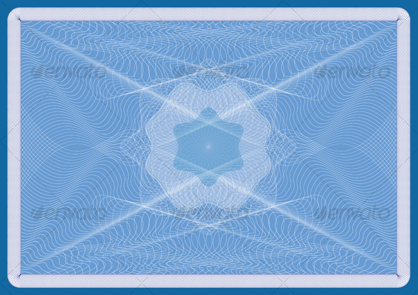 Diploma or certificate with blue border - Borders Decorative