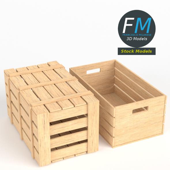 Wooden crates - 3Docean 18180023