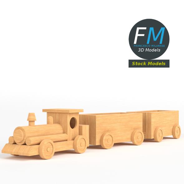 Wooden train toy - 3Docean 18180644