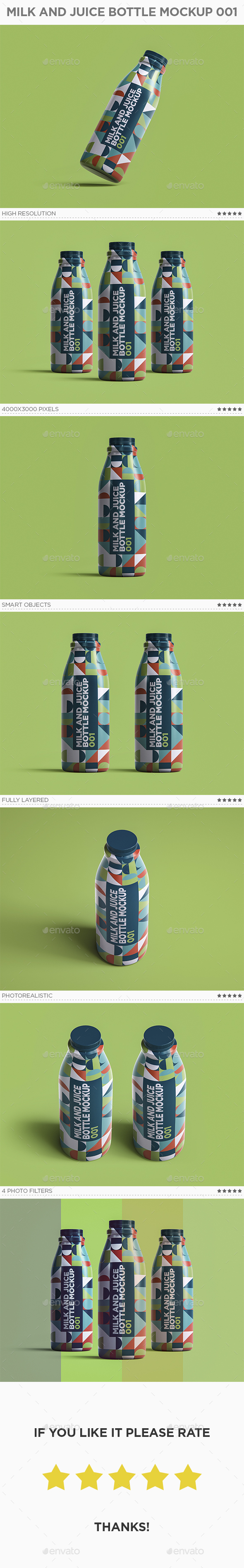 Download Milk And Juice Bottle Mockup 001 By Traint Graphicriver