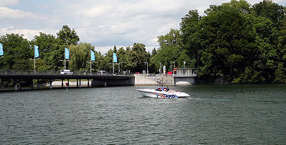 Boat Passing Under Bridge