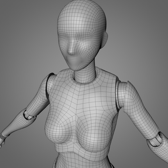 Female Robot 3D - 3Docean 28926693