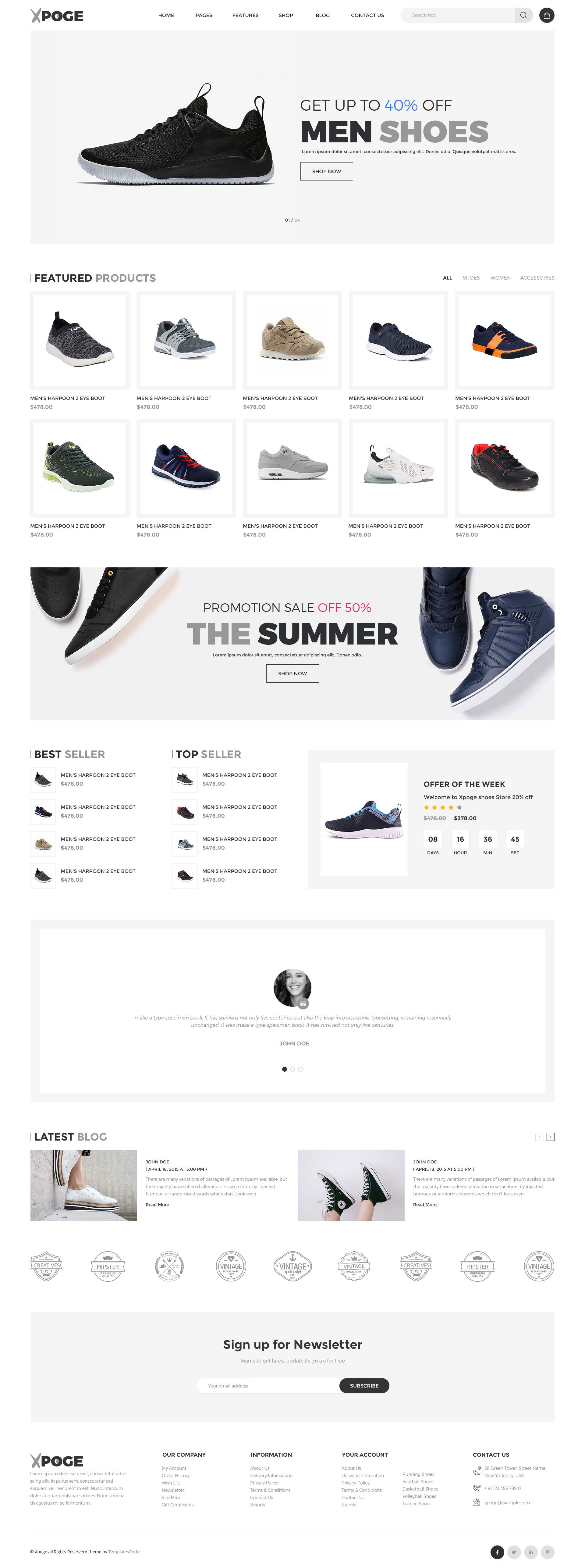 Xpoge | Multipurpose eCommerce HTML Template by TemplatesCoder ...
