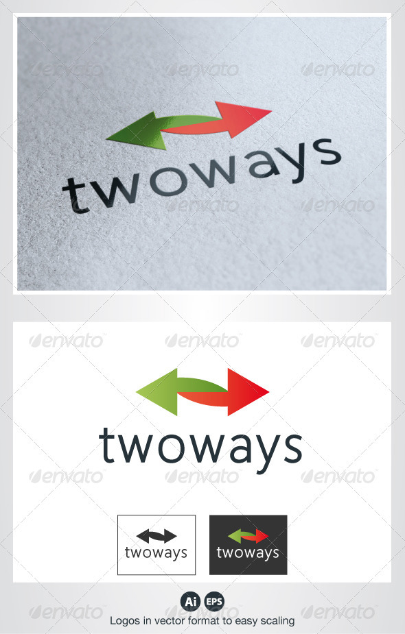 Two Ways Logo - Symbols Logo Templates