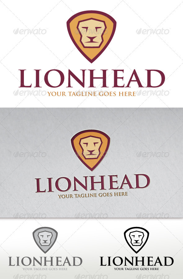 Lion Head Logo - Animals Logo Templates