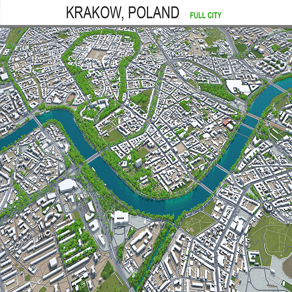 Krakow city Poland - 3Docean 28955483