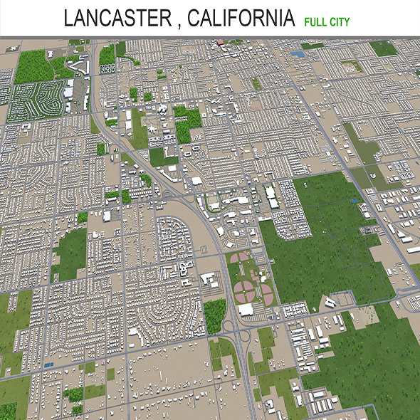 Lancaster city California - 3Docean 28955557