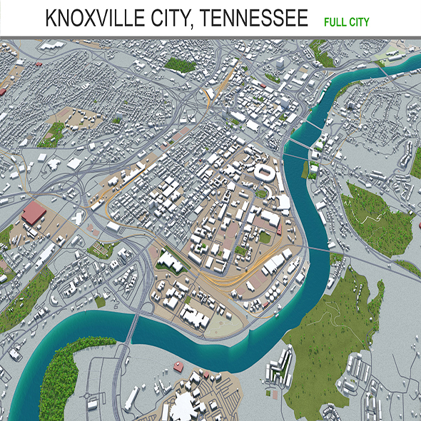 Knoxville City Tennessee - 3Docean 28955607