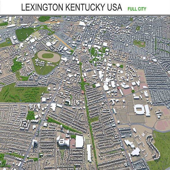 Lexington Kentucky city - 3Docean 28955792