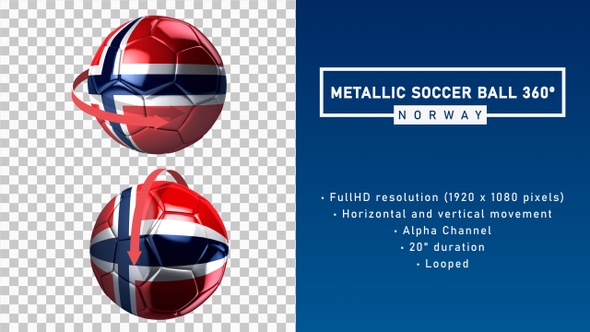 Metallic Soccer Ball 360º - Norway