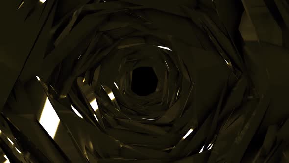 Gold  Industrial Reflection Tunnel Full Hd