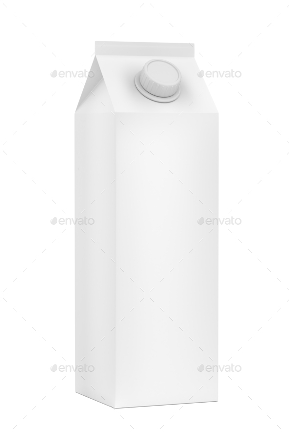 Blank milk packaging