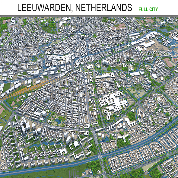 Leeuwarden city Netherlands - 3Docean 28956044