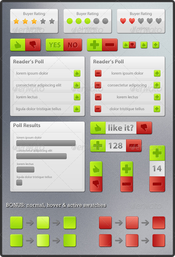 Rating & Voting Elements - Miscellaneous Web Elements