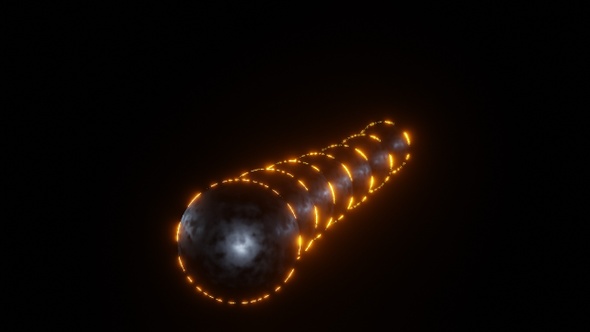 Glowing Fiery Snake-Like Sphere Pendulum