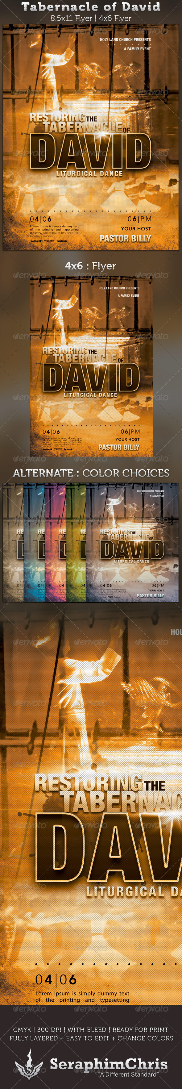 Tabernacle of David Church Flyer Template - Church Flyers