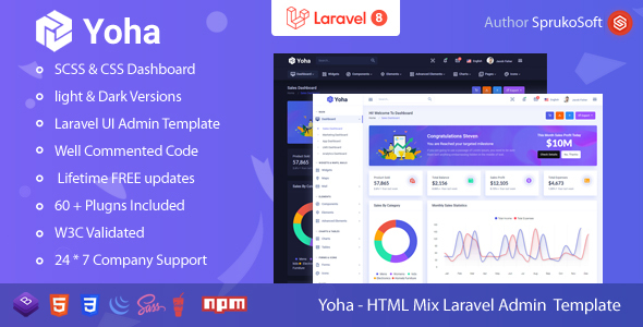 Download Yoha  – Laravel Dashboard Template