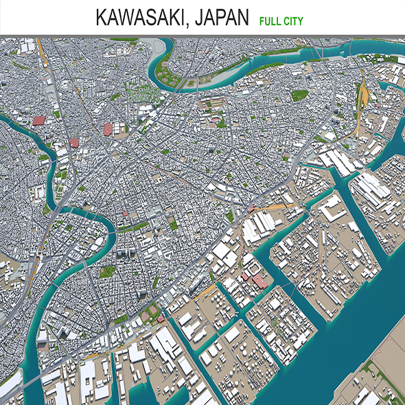Kawasaki city Japan - 3Docean 28969716