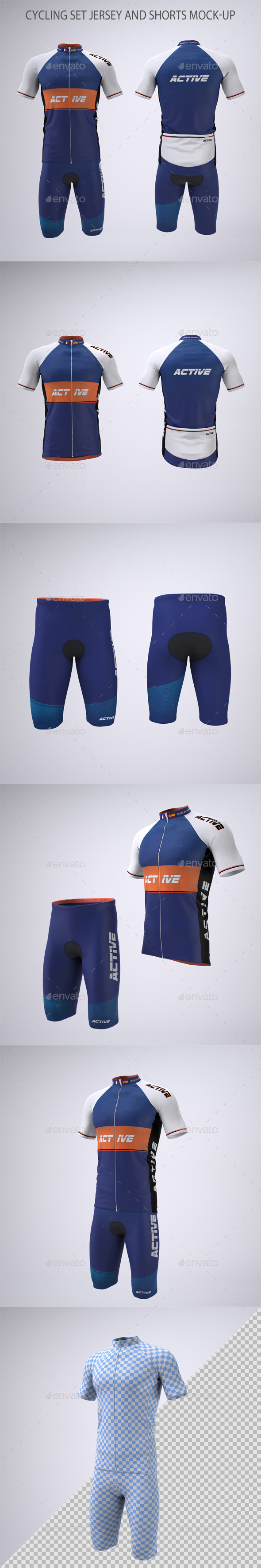 Download Cycling Set Jersey And Shorts Mock Up By Sanchi477 Graphicriver