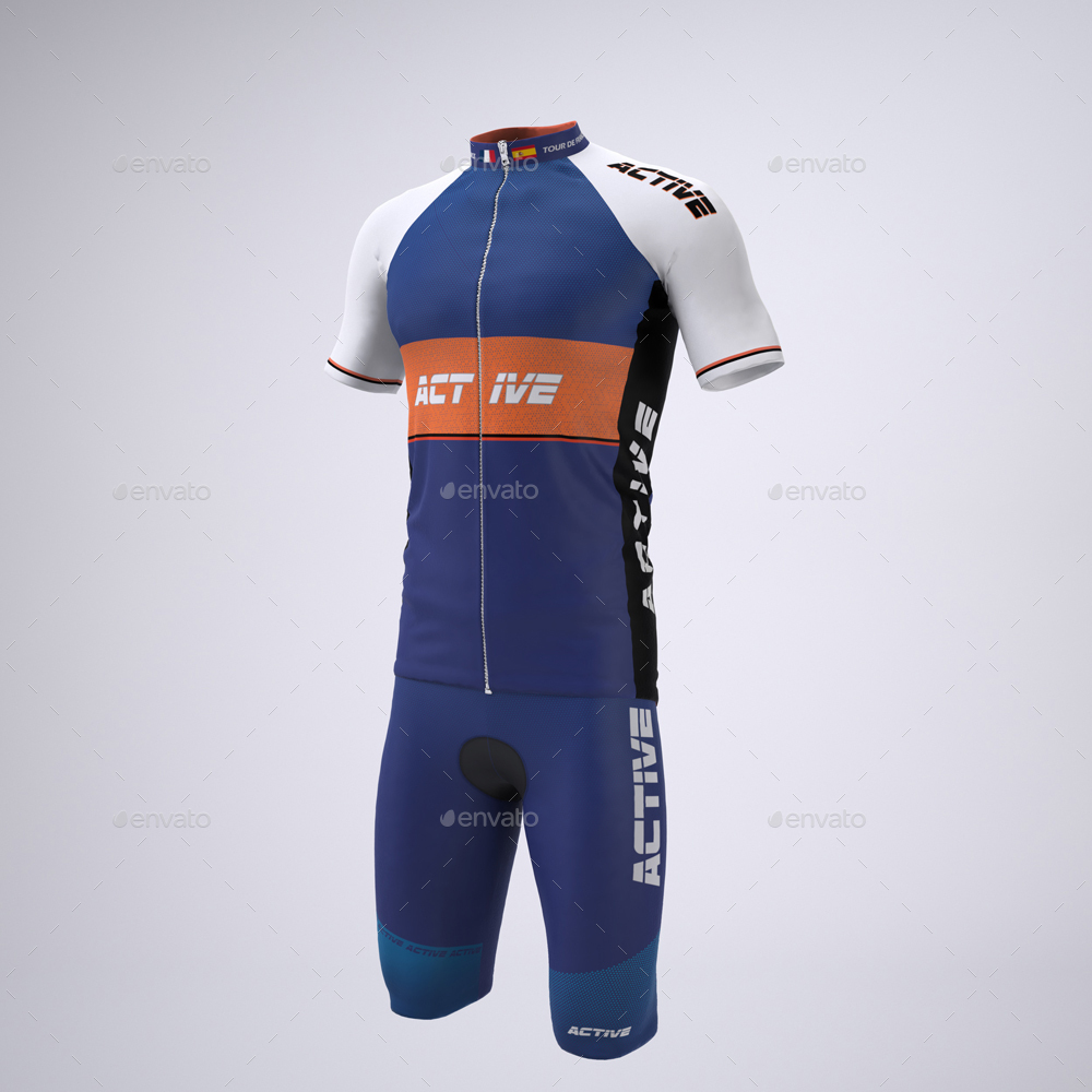 Download Cycling Set Jersey And Shorts Mock Up By Sanchi477 Graphicriver
