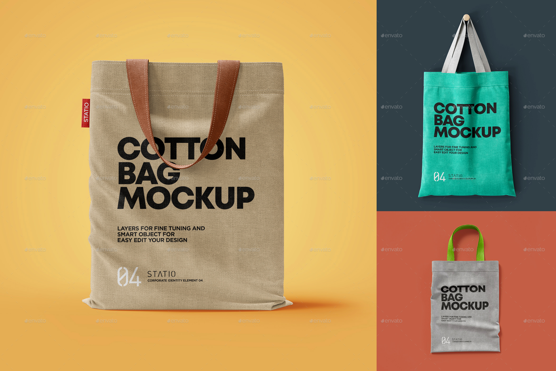 Cotton Bag Mockup: Statio pack by TIT0 | GraphicRiver