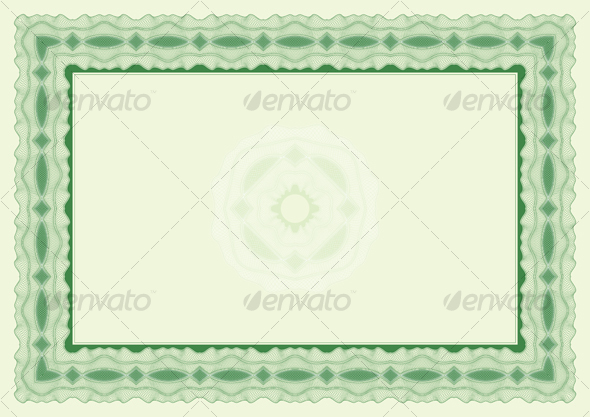 Certificate or diploma landscape position - Borders Decorative