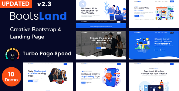 Bootsland – Creative Bootstrap 4 Landing Page