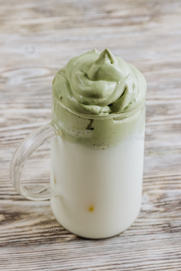 Dalgona Matcha Latte. Stock Photo by YMikhaylova | PhotoDune