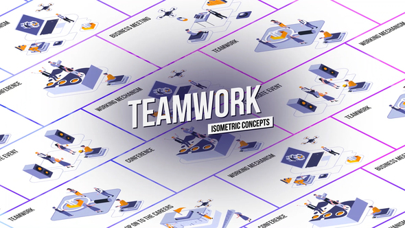 Teamwork - Isometric - VideoHive 28986962
