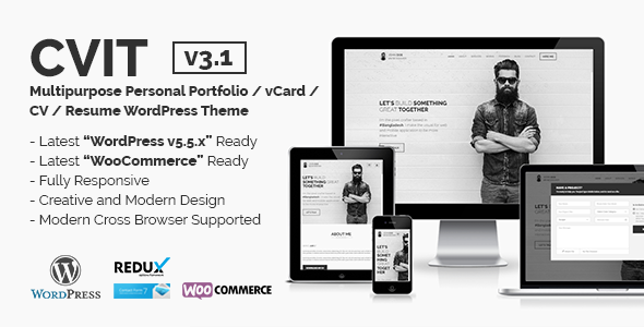 CVIT | Multipurpose Personal Portfolio / vCard / CV / Resume WordPress Theme