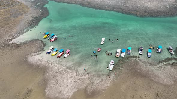 Natural pools at Sao Miguel dos Milagres Beach at Alagoas Brazil. alt